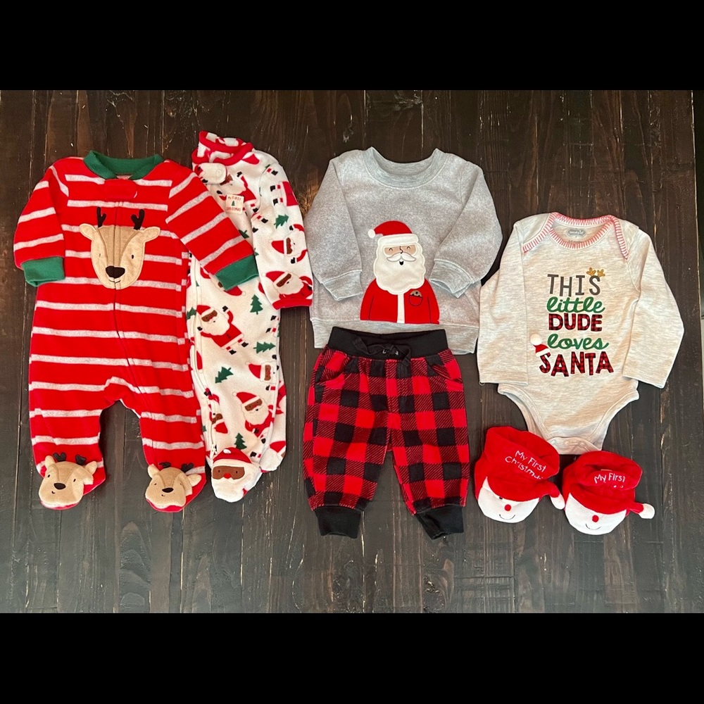 Adorable Baby Boy Christmas Bundle 3 Months